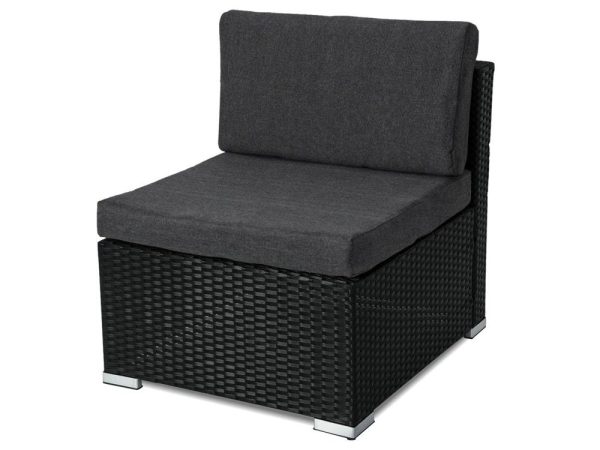 6PCS Outdoor Modular Lounge Sofa Coogee - Black For Sale