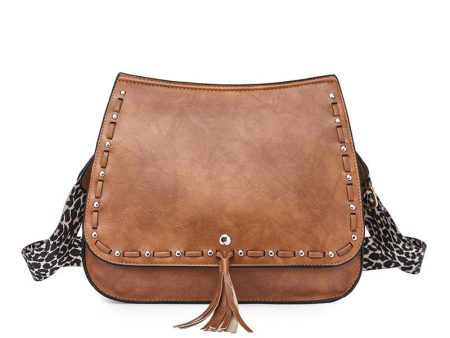 Gypsy Styled Fringed Rivet Shell Messenger Bag For Discount