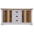 Orville Buffet Table 166cm 2 Door 3 Drawer Solid Acacia Timber Wood -Multi Color on Sale