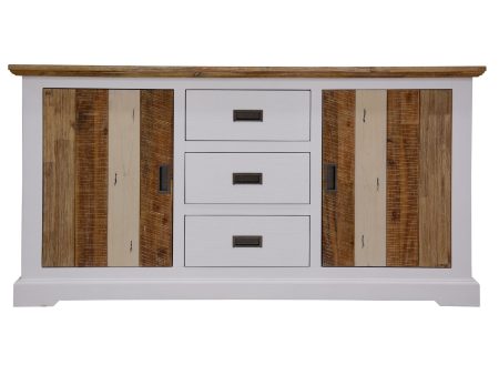 Orville Buffet Table 166cm 2 Door 3 Drawer Solid Acacia Timber Wood -Multi Color on Sale