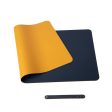 Dark Blue 90cm*45cm Dual Side Office Desk Pad Waterproof PU Leather Computer Mouse Pad Online