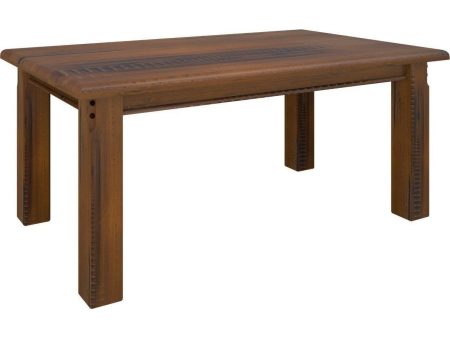 Umber Dining Table 180cm Solid Pine Wood Home Dinner Furniture - Dark Brown Online now