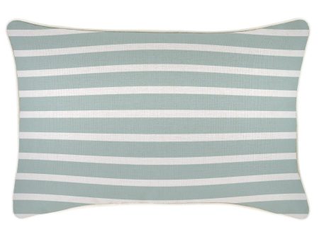 Cushion Cover-With Piping-Hampton Stripe Seafoam-35cm x 50cm Cheap