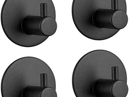 4 Pack Stainless Steel self-Adhesive Wall Hook for Bathroom and Kitchen For Cheap