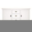 Laelia Buffet Table 166cm 2 Door 3 Drawer Acacia Wood Coastal Furniture -White For Sale