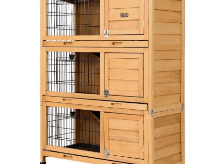 i.Pet Rabbit Hutch Wooden Cage Pet hutch Chicken Coop 91.5cm x 46cm x 116.5cm Supply