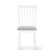 Laelia Dining Chair Set of 6 Solid Acacia Timber Wood Coastal Furniture - White Online now