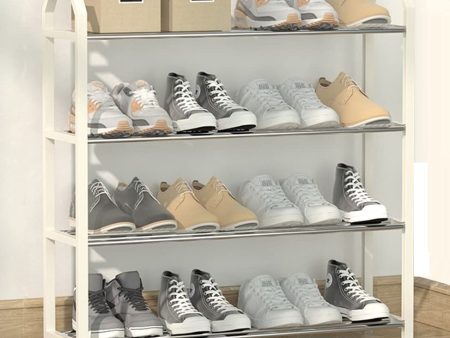 4 tier Shoe Rack Storage Organiser (White) on Sale