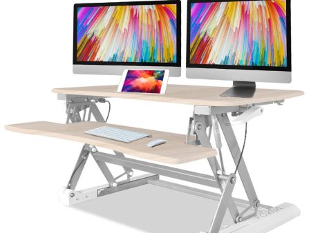 FORTIA Height Adjustable Standing Desk Riser Sit Stand Office Computer Desktop Online Hot Sale