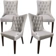 Florence  Set of 4 Fabric Dining Chair French Provincial Solid Timber Wood Sale