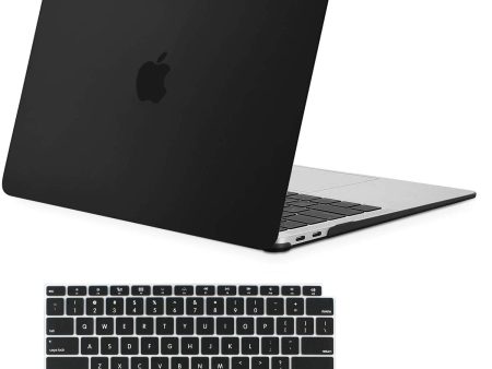 MacBook Air 13 Inch Case 2020 2019 2018, A1932, A2179,A2337 Shell Case Keyboard Cover Black on Sale