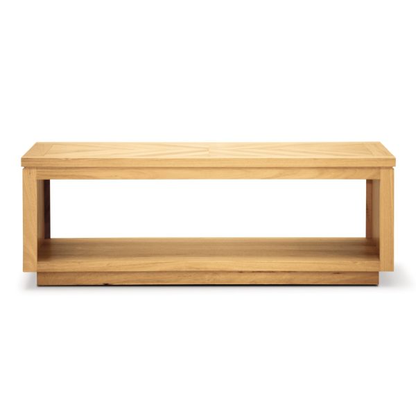 Rosemallow Coffee Table 130cm Parquet Top Solid Messmate Timber Wood - Natural Online now