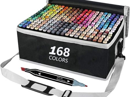 168 Colours Graffiti Pen Permanent Marker Pens Set for Adults and Children For Discount