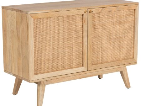 Olearia  Buffet Table 100cm 2 Door Solid Mango Wood Storage Cabinet Natural Sale