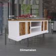 Orville ETU Entertainment TV Unit 180cm 2 Door Solid Acacia Timber - Multi Color For Sale