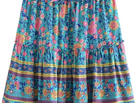 Vintage Styled Hippie Flower Skirt | Various Colours | S-L Fashion