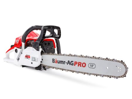 Baumr-AG 45CC Petrol Chainsaw Commercial 18 Bar Chain Saw E-Start Pruning Online Sale