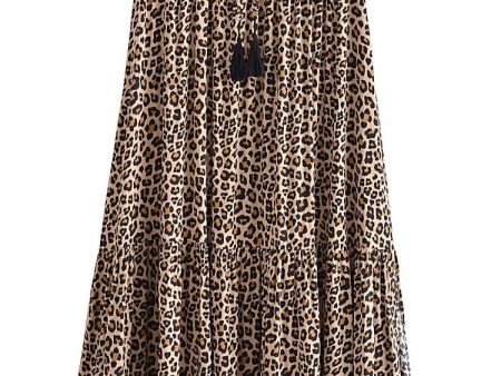 Long Leopard Printed Bohemian Dress | S-XL Discount