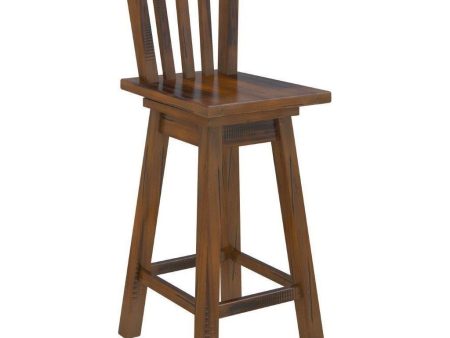 Umber Bar Stools Kitchen Stool Kitchen Counter Seat Solid Pine Wood - Dark Brown Hot on Sale