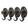 KiahLoc 4PC Black 72mm Suction Hook Removable Online now