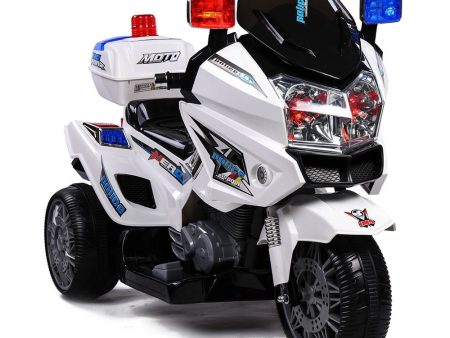 ROVO KIDS Electric Ride-On Patrol Motorbike S1K-Inspired Battery Police Toy Bike on Sale