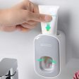 Ecoco Wall mount auto ands Free Toothpaste Dispenser Automatic Toothpaste Squeezer Bathroom Toothpaste Holder Grey For Discount