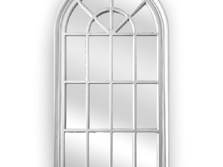 X-Large Window Style Mirror - White Arch 100 CM x 180 CM Hot on Sale