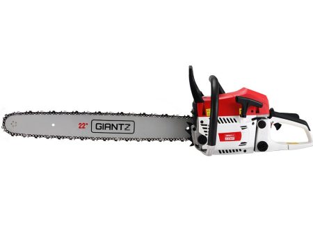 Giantz 62cc Petrol Commercial Chainsaw 22  Bar E-Start Tree Chain Saw 5.2HP Online Sale