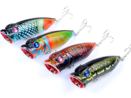 4X 6.5cm Popper Poppers Fishing Lure Lures Surface Tackle Saltwater Sale