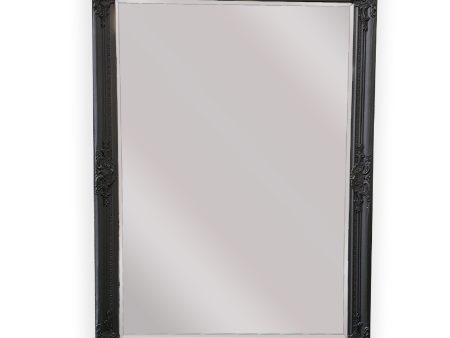 French Provincial Ornate Mirror - Black - Small 80cm x 110cm Discount