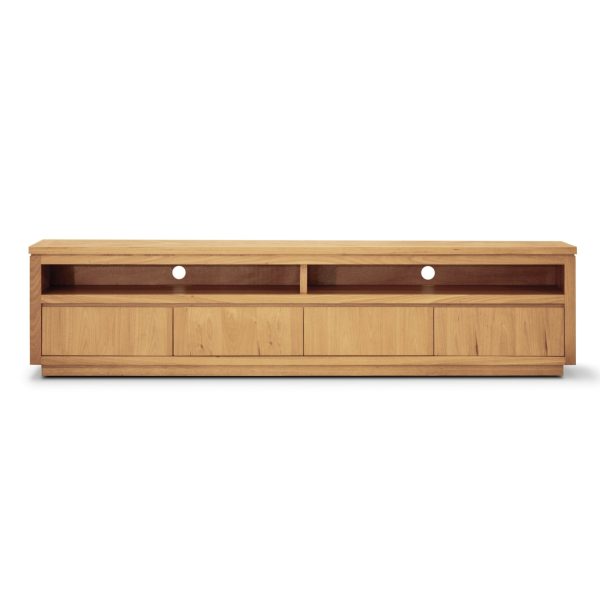 Rosemallow ETU Entertainment TV Unit 235cm 4 Drawer Solid Messmate Timber Wood Discount