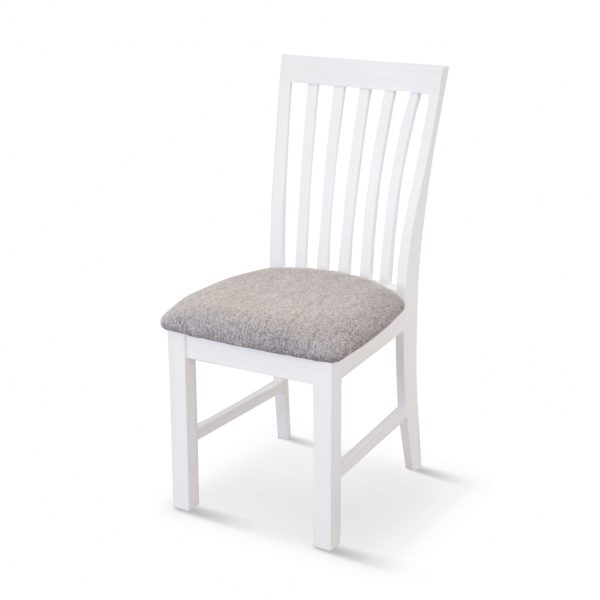 Laelia Dining Chair Set of 2 Solid Acacia Timber Wood Coastal Furniture - White For Sale