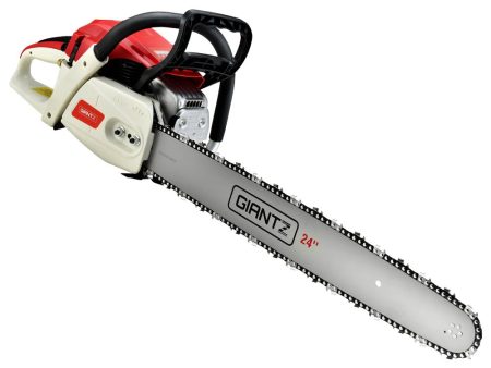 Giantz 88cc Commercial Petrol Chainsaw E-Start 24 Bar Pruning Chain Saw For Discount