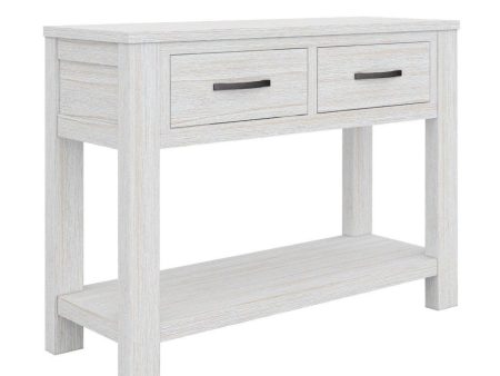 Foxglove Console Hallway Entry Table 110cm Solid Mt Ash Timber Wood - White Online Hot Sale