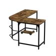 Artiss Corner Computer Desk L-Shaped Student Home Office Study Table Brown Online Sale