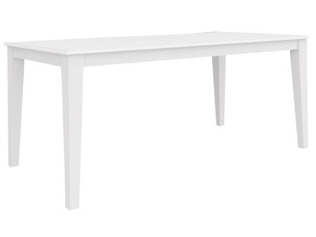 Daisy Dining Table 180cm Solid Acacia Timber Wood Hampton Furniture - White Hot on Sale