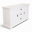 Laelia Buffet Table 166cm 2 Door 3 Drawer Acacia Wood Coastal Furniture -White For Sale