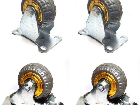 4x 3  Heavy Duty Industrial Swivel Brake Caster Wheel Wheels Castor 500KG Trolley Sale