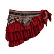 Tribal Gypsy Belly Dancing Fringe Wrap With Coins | Various Colours Discount