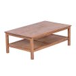 Jasmine Coffee Table 110cm Mindi Timber Wood Rattan Weave - Brown Sale