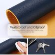 Dark Blue 90cm*45cm Dual Side Office Desk Pad Waterproof PU Leather Computer Mouse Pad Online