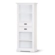 Laelia Bookshelf Bookcase 4 Tier Solid Acacia Wood Coastal Furniture - White Discount