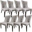 Florence  Set of 8 Fabric Dining Chair French Provincial Solid Timber Wood Online now