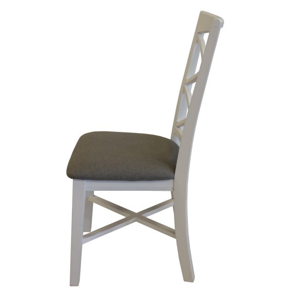 Daisy Dining Chair Set of 2 Solid Acacia Timber Wood Hampton Furniture - White Discount