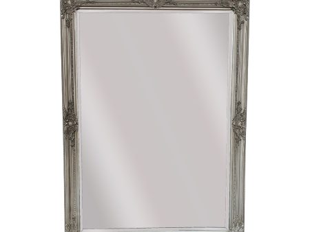 French Provincial Ornate Mirror - Antique Silver - Small 80cm x 110cm Hot on Sale