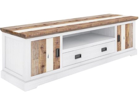 Orville ETU Entertainment TV Unit 214cm 2 Door Solid Acacia Timber - Multi Color Online Hot Sale