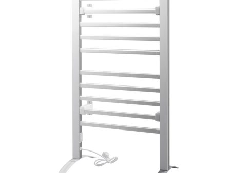 Devanti Electric Heated Towel Rail Rails Warmer Rack Aluminium 10 Bars Sale