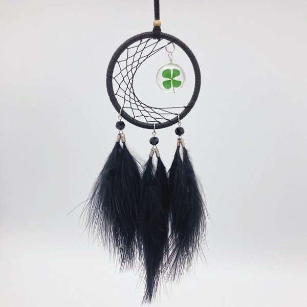 Lucky Car Dream Catcher With Four Leaf Clover Online Sale