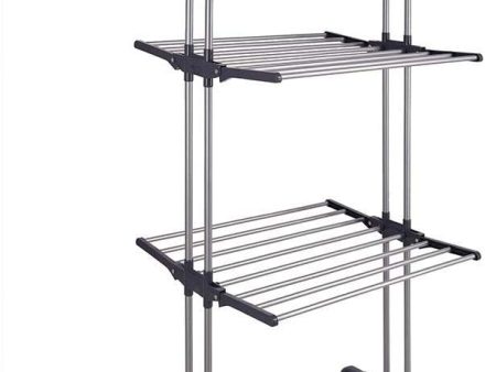 3 Tier Foldable Clothes Drying Rack for Laundry Dryer with Hanger Stand Rail Indoor Online now