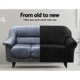 Artiss Velvet Sofa Cover Plush Couch Cover Lounge Slipcover 2 Seater Black For Discount